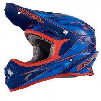 Шлем кросс ONEAL 3Series HURRICANE blue/red